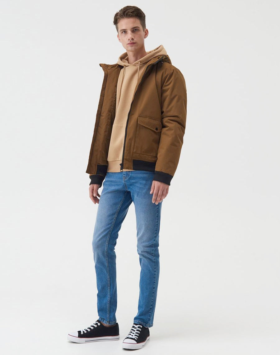 Eco aware hooded transitional jacket