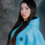 "Barabian Hoodies Skyline — sky blue modern minimal hoodie"